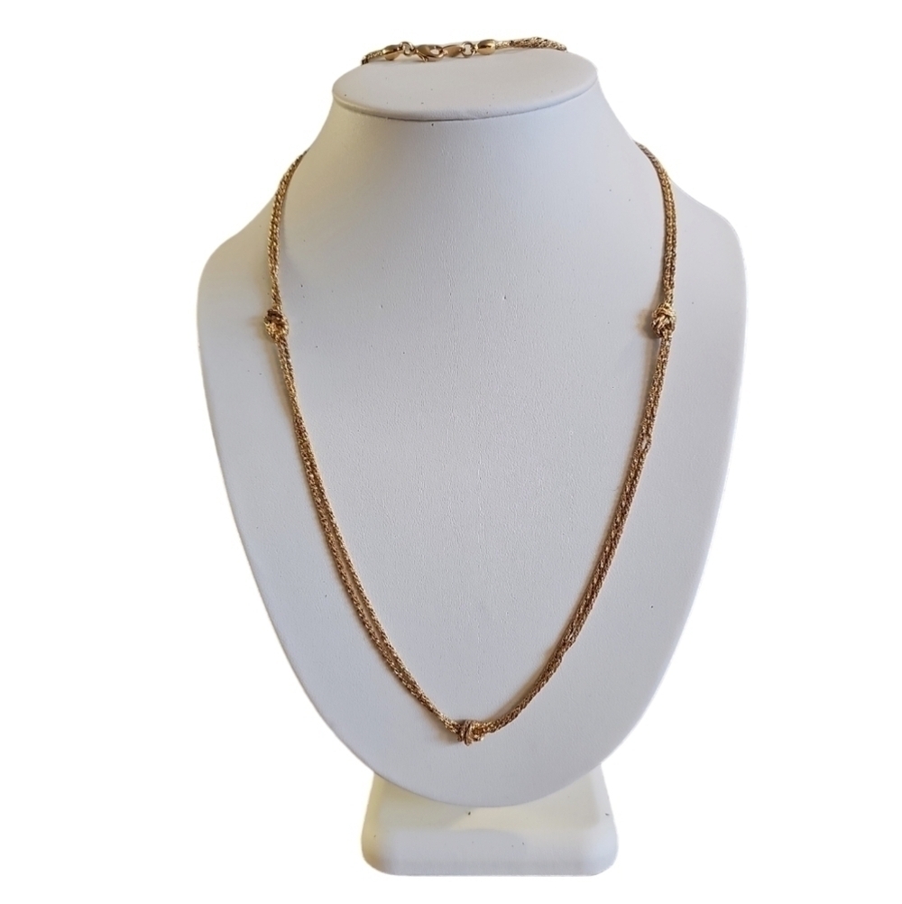 Avon NR vintage gold plated knotted double chain